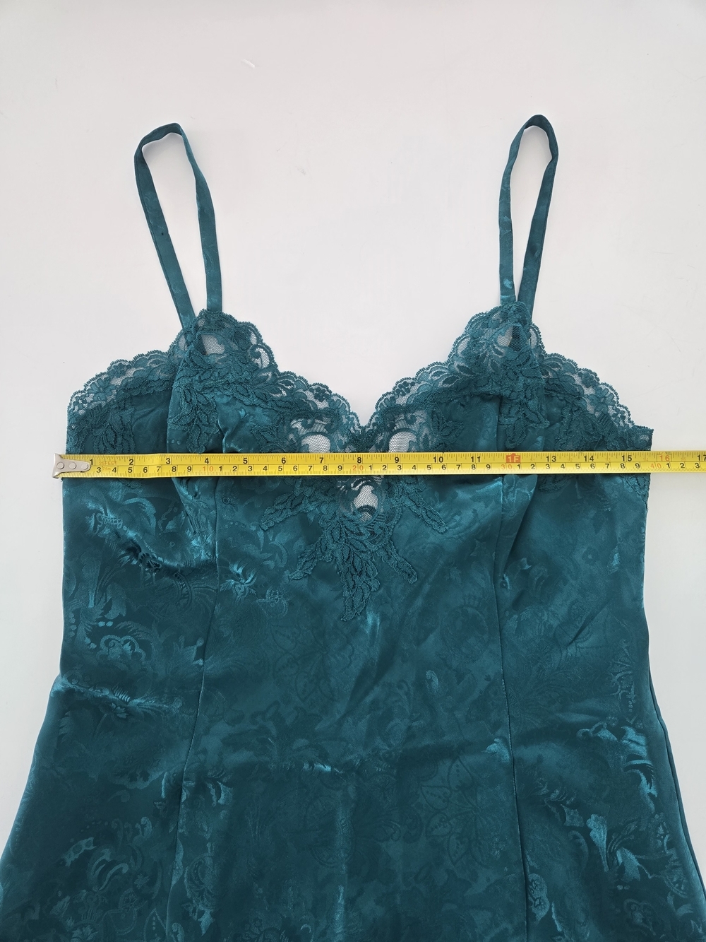 Victoria’s Secret Babydoll Silky Slip Dress Emerald Green Fairy Grunge M Vtg Y2k - Picture 7 of 12
